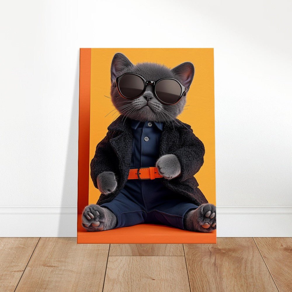 Sophisticated Cat in Shades Canvas - ROMAG Store