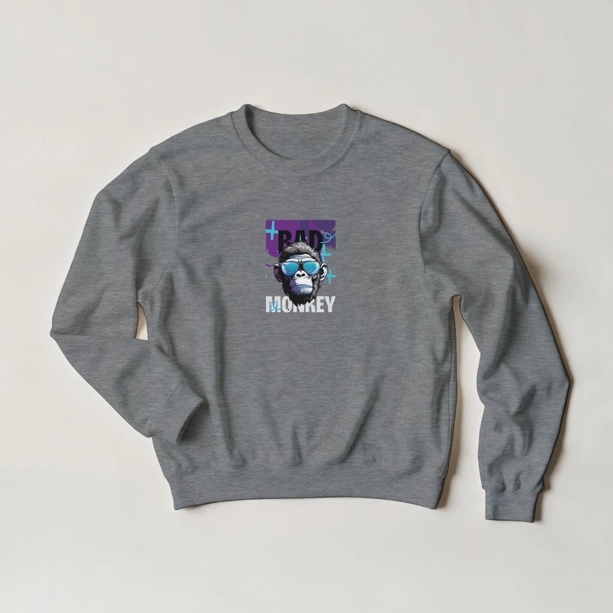 Bad Monkey Streetwear Sweatshirt – Cool Gorilla Graphic in 6 Colors & S - 3XL - ROMAG Store