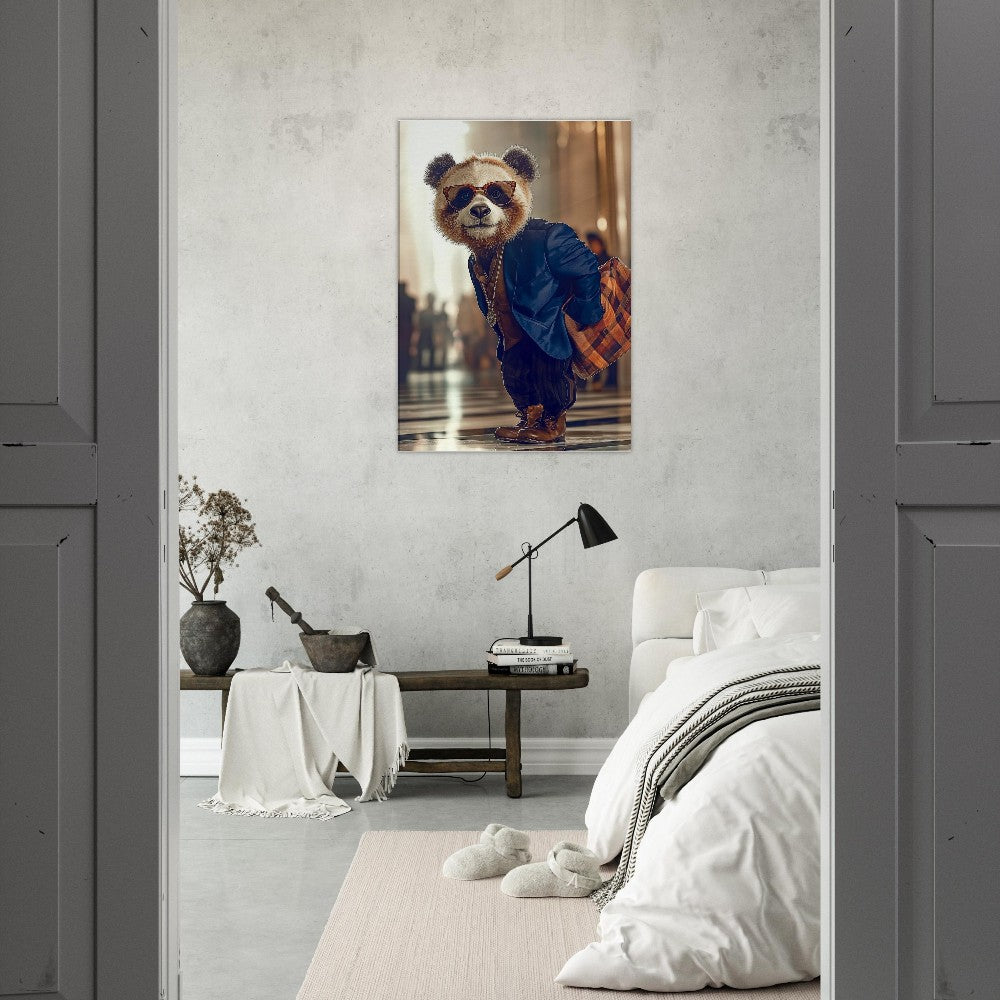Red Panda in Suit Canvas Art - ROMAG Store
