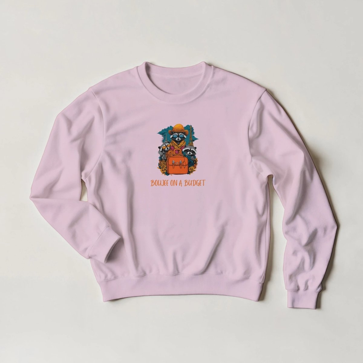 Boujee on a Budget Raccoon Sweatshirt - ROMAG Store
