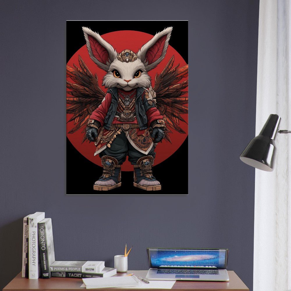 Urban Bunny Warrior Canvas Art - ROMAG Store