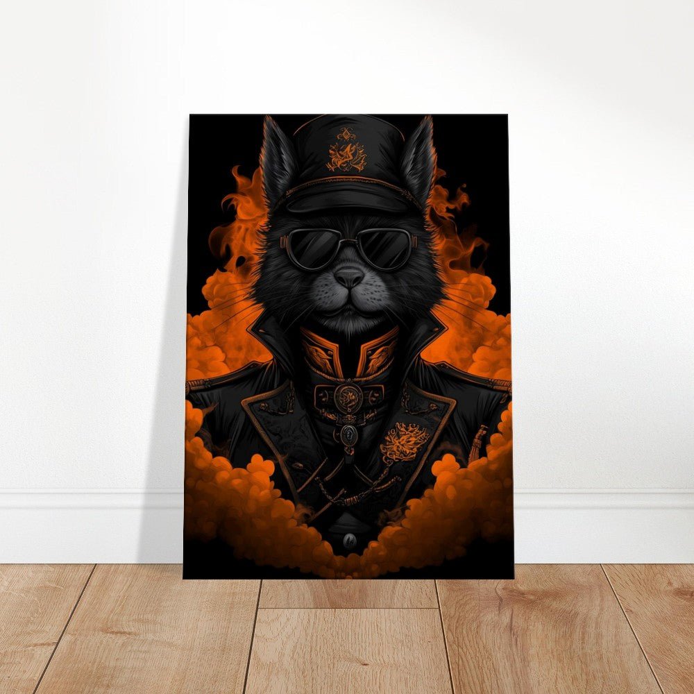 Black Cat Commander Canvas Art - ROMAG Store