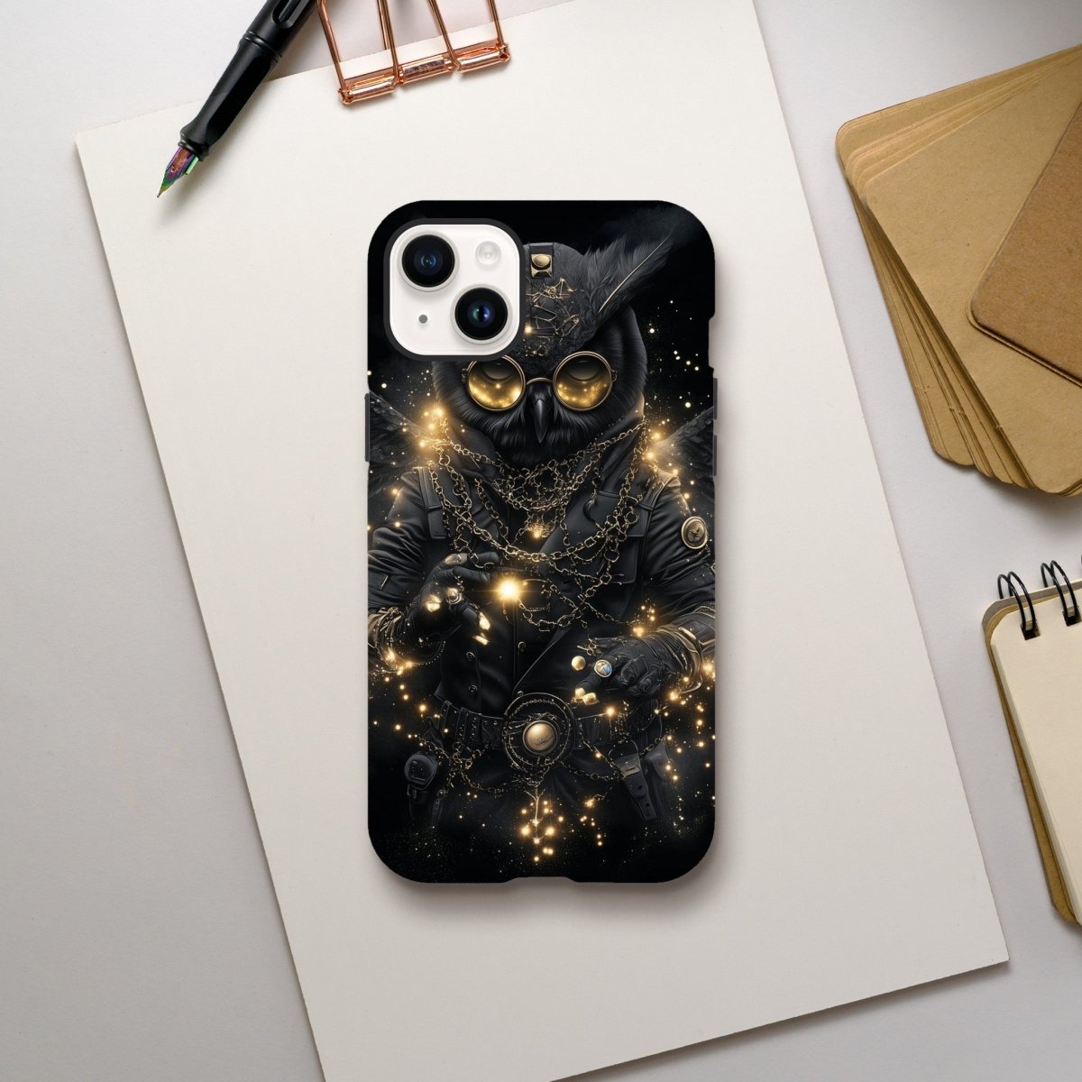 Mystic Owl Golden Goggles iPhone Tough Case - ROMAG Store