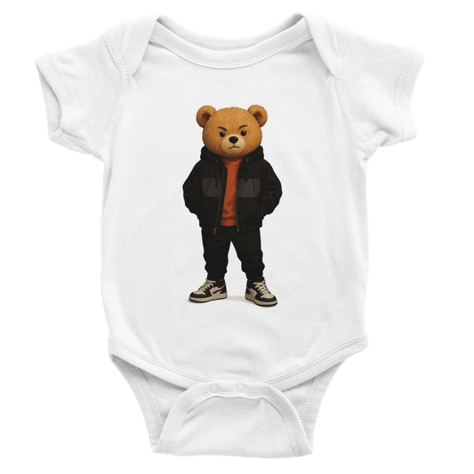 Bear Urban Streetwear Baby Short Sleeve Bodysuit - ROMAG Store
