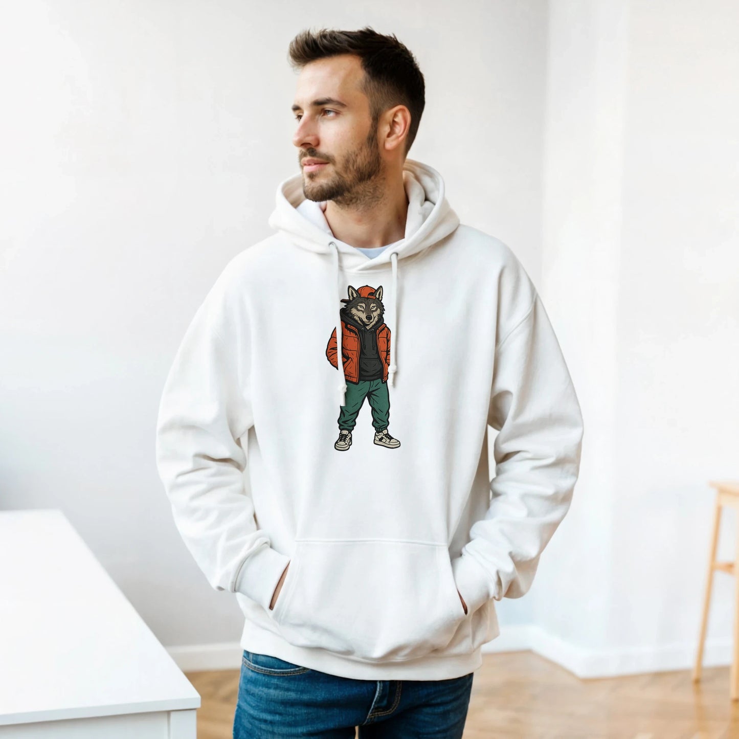Alpha Wolf Streetwear Hoodie - ROMAG Store