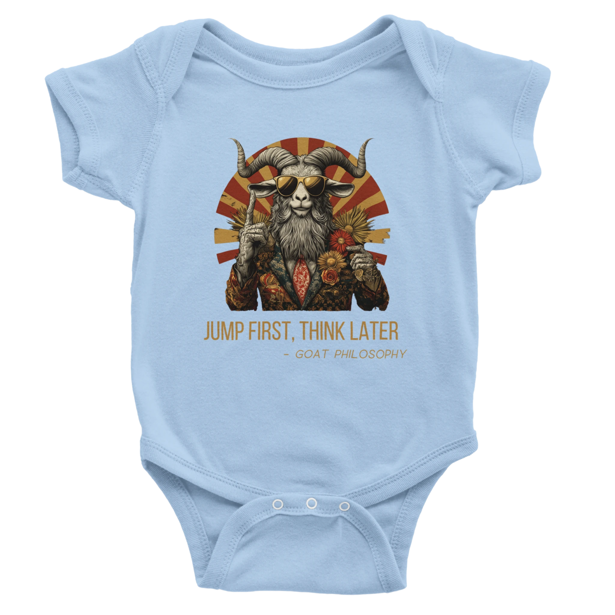 Goat Philosophy Baby Short Sleeve Bodysuit - ROMAG Store