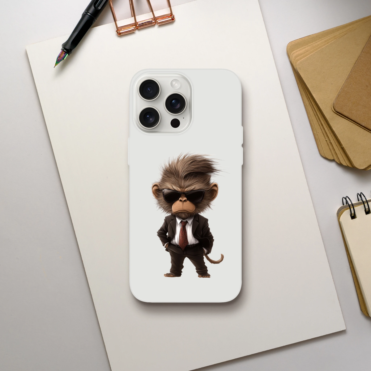 Chic Monkey Boss iPhone Flexi Case - ROMAG Store