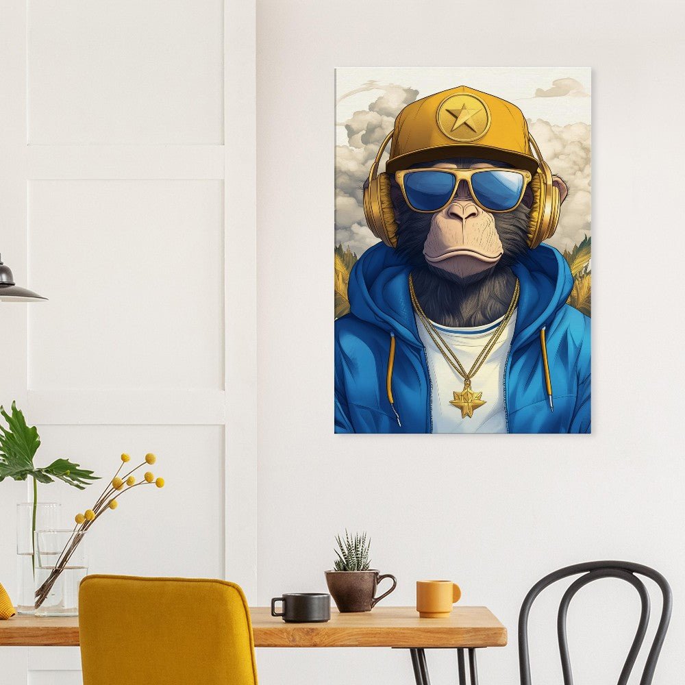 Chimp Cool Canvas Art - ROMAG Store