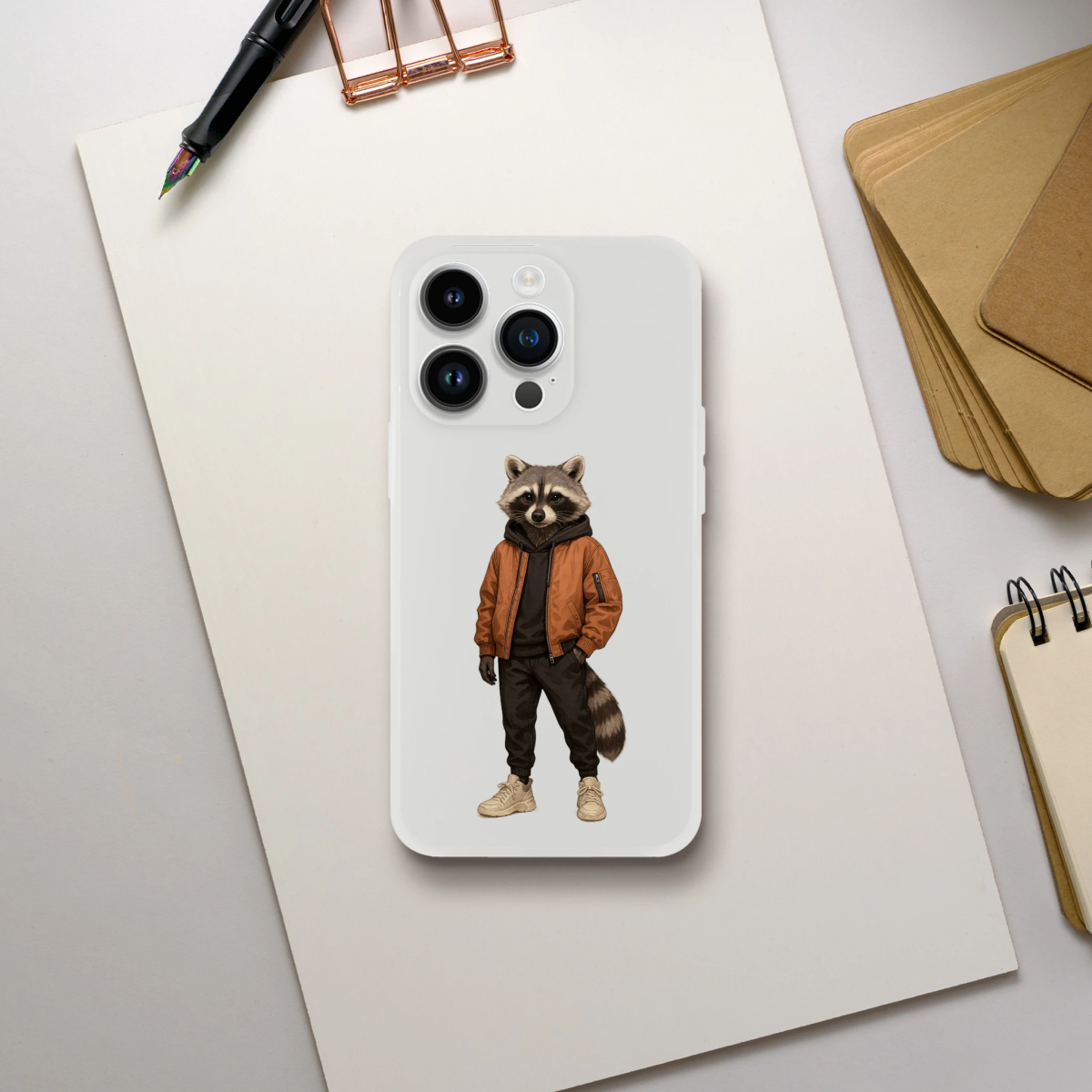 Cool Raccoon Streetwear iPhone Flexi Case - ROMAG Store