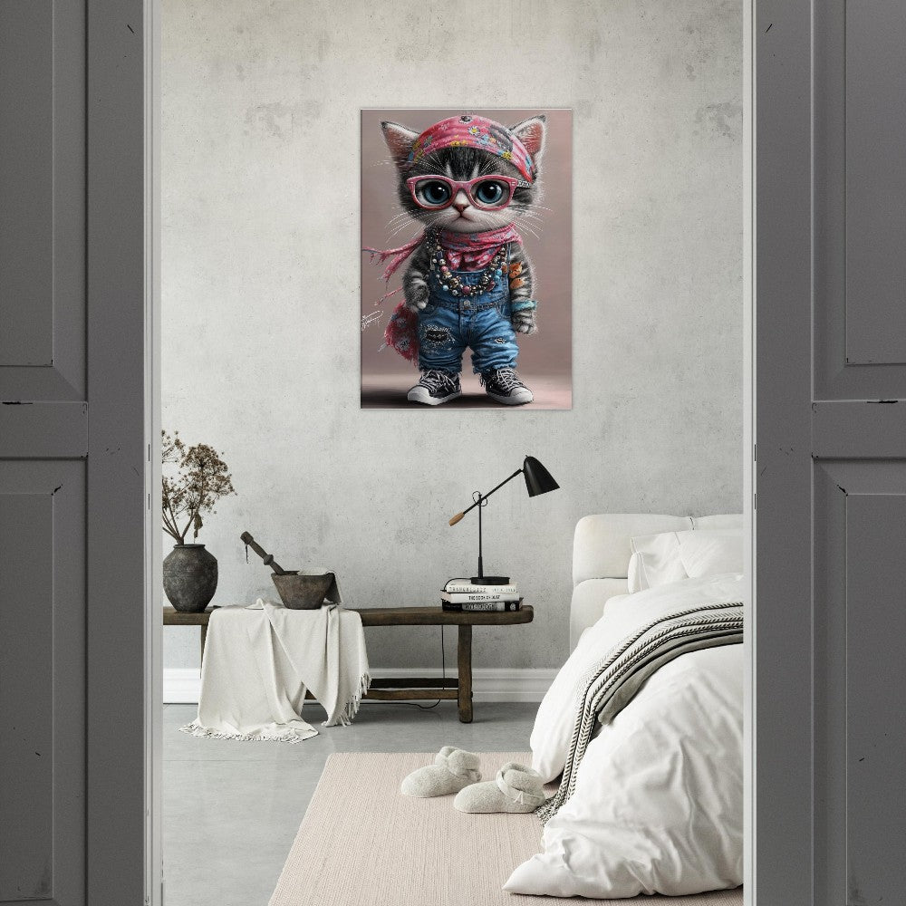 Bohemian Cat Canvas Art - ROMAG Store