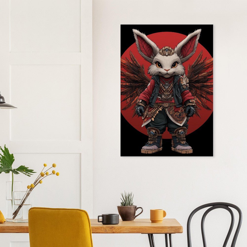 Urban Bunny Warrior Canvas Art - ROMAG Store