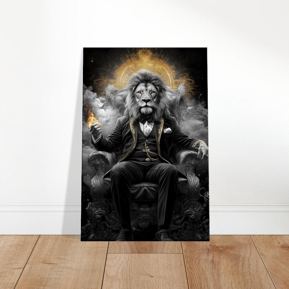 Regal Lion in Tuxedo Canvas Art - ROMAG Store
