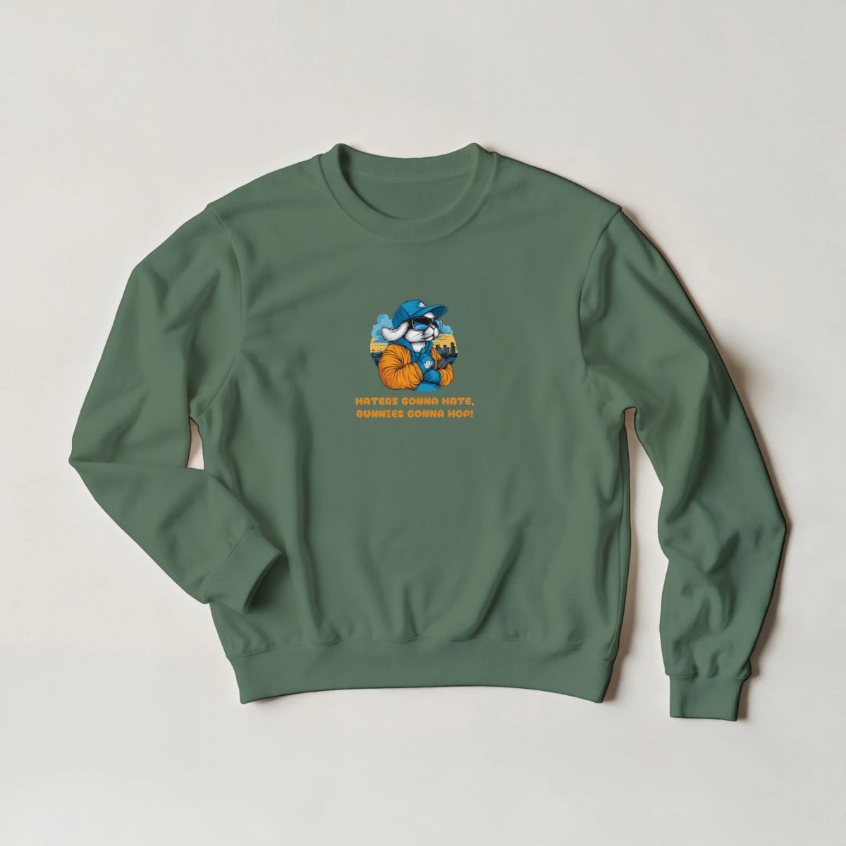 Haters Gonna Hate, Bunnies Gonna Hop! – Streetwear Rabbit Sweatshirt - ROMAG Store