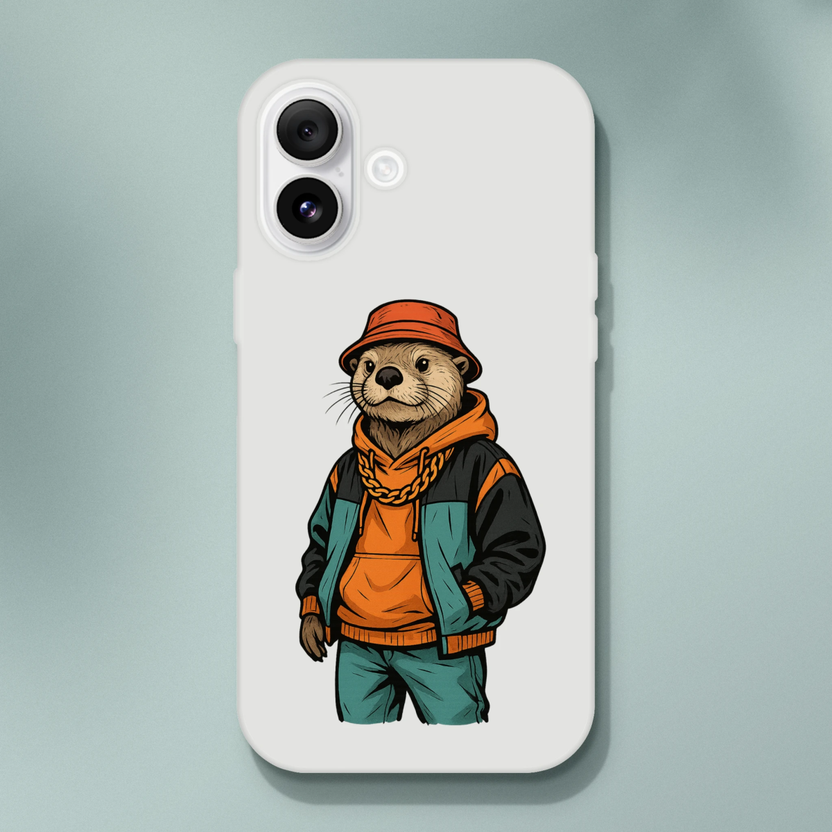 Retro Street Otter iPhone Flexi Case - ROMAG Store