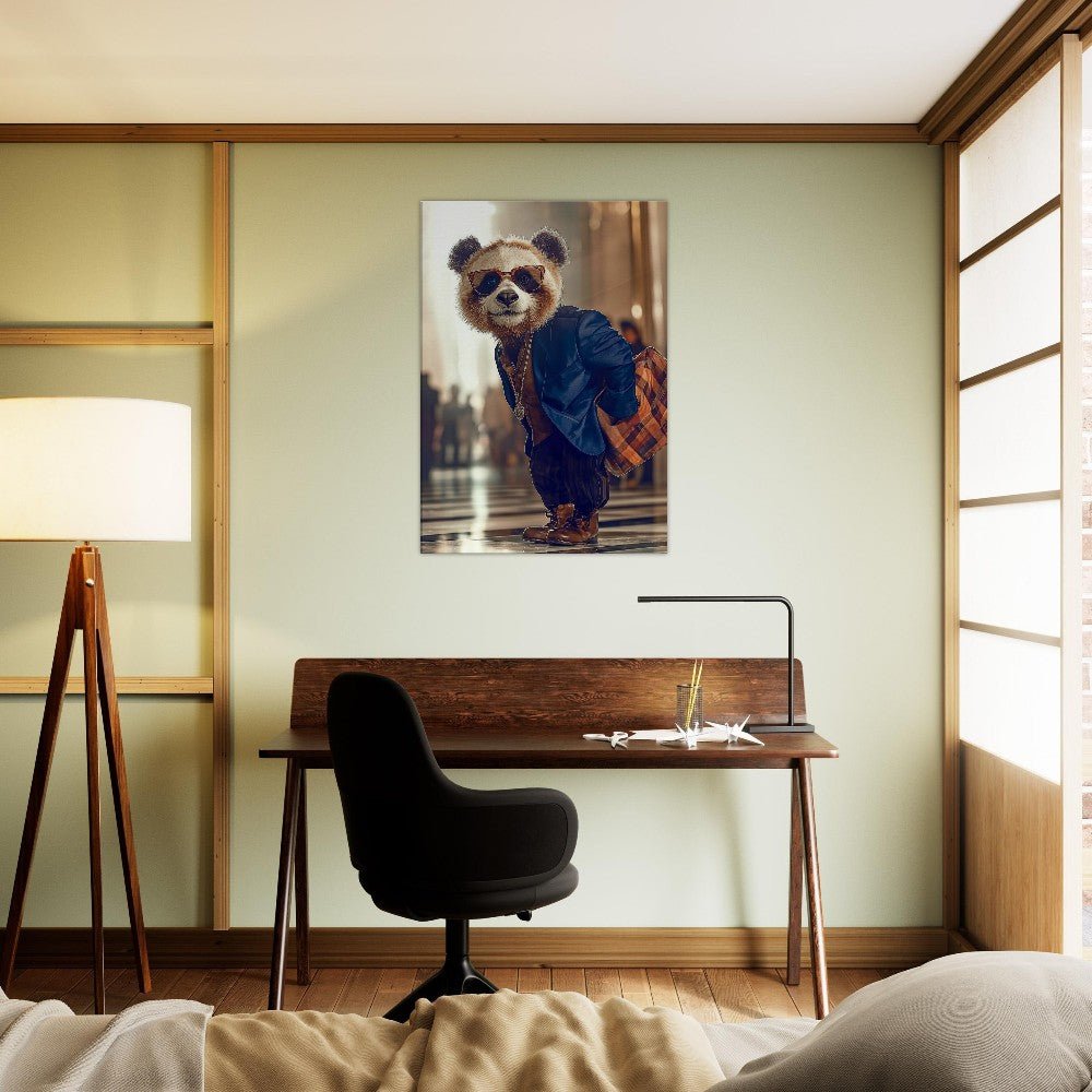 Red Panda in Suit Canvas Art - ROMAG Store