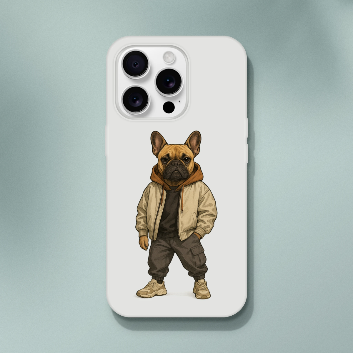 Chic French Bulldog Streetwear iPhone Flexi Case - ROMAG Store