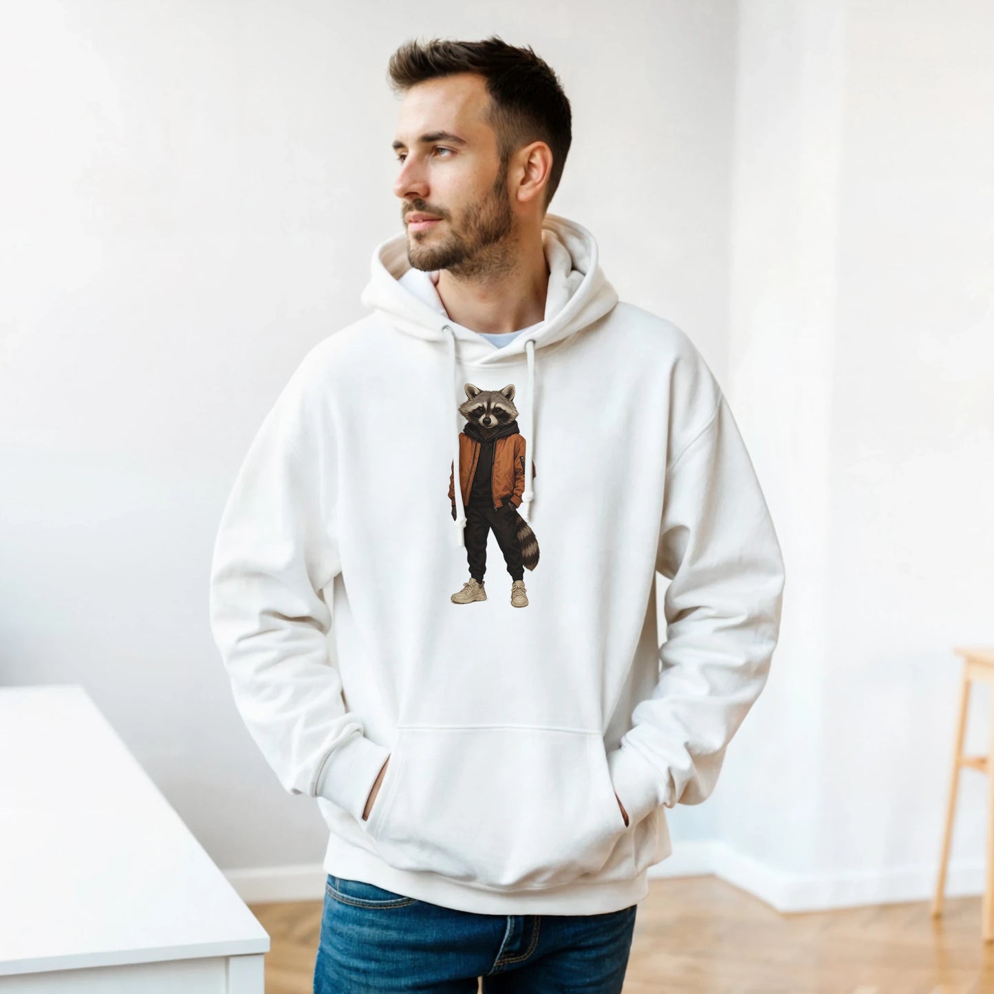 Cool Raccoon Street Style Hoodie - ROMAG Store