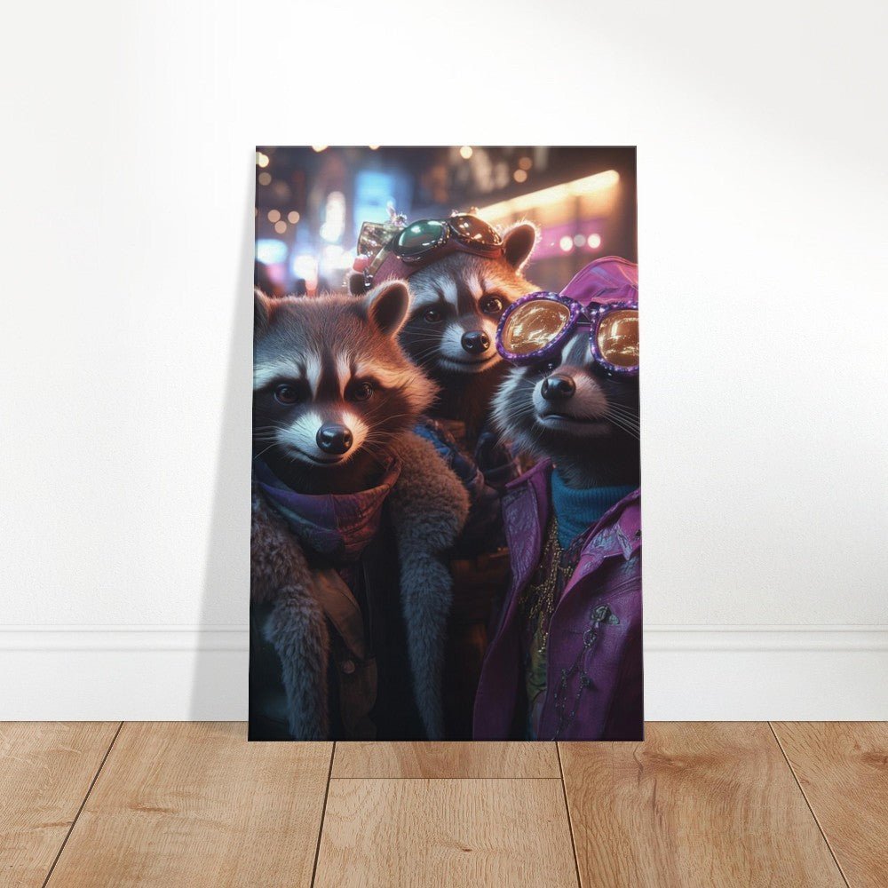 Urban Raccoon Crew Canvas Art - ROMAG Store