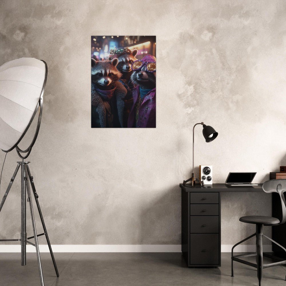 Urban Raccoon Crew Canvas Art - ROMAG Store