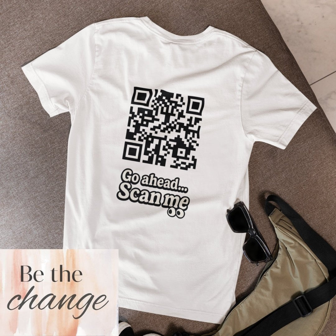 Be the change QR T-shirt - ROMAG Store