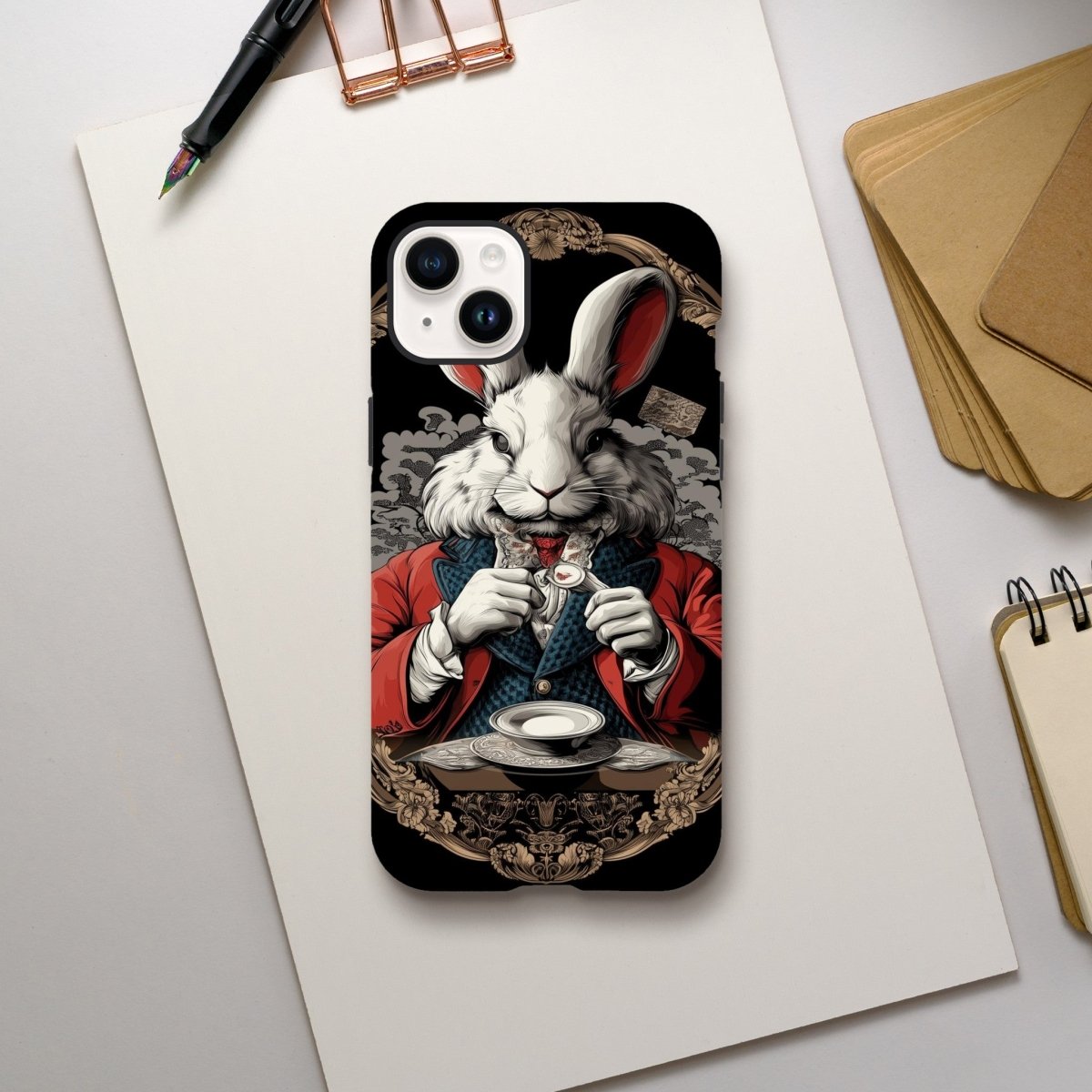 White Rabbit Formal Attire iPhone Tough Case - ROMAG Store
