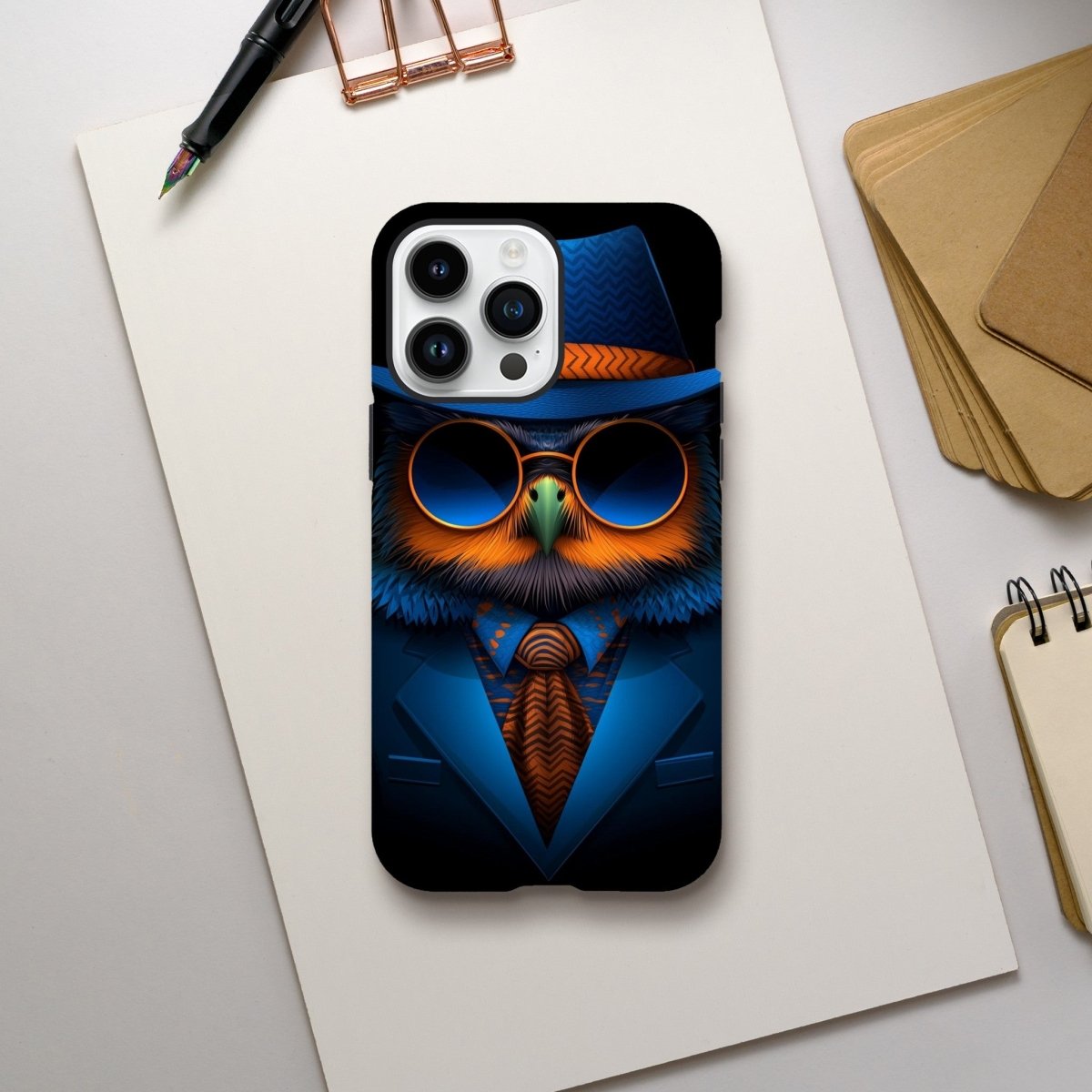 Sophisticated Owl in Fedora iPhone Tough Case - ROMAG Store