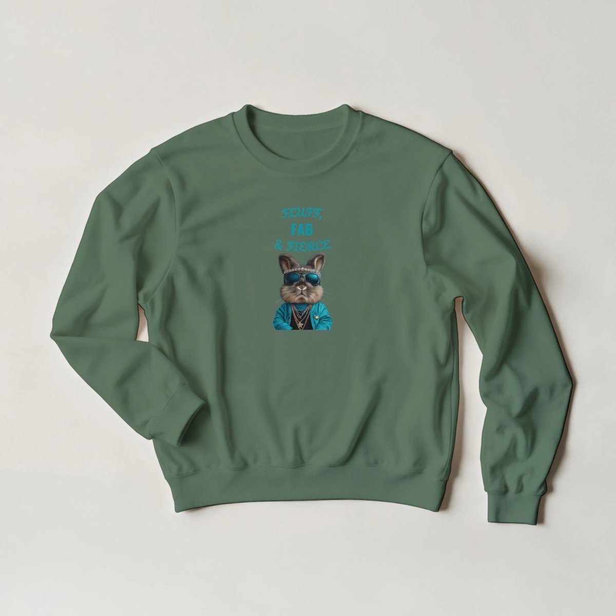 Fluffy, Fab & Fierce Bunny Sweatshirt - ROMAG Store
