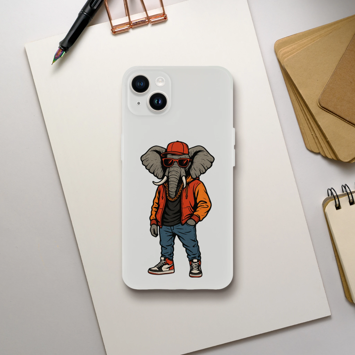 Hip - Hop Elephant iPhone Flexi Case - ROMAG Store