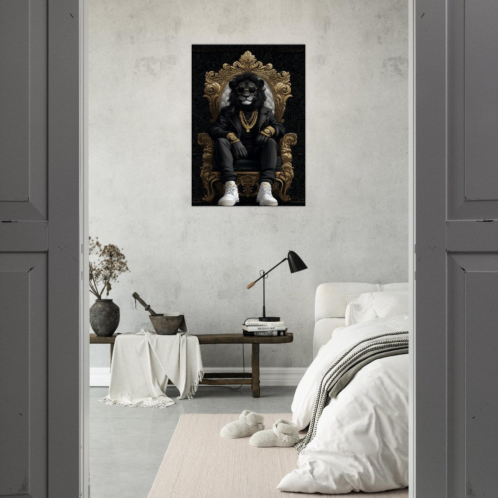 Luxury Suave Lion King Canvas Art - ROMAG Store
