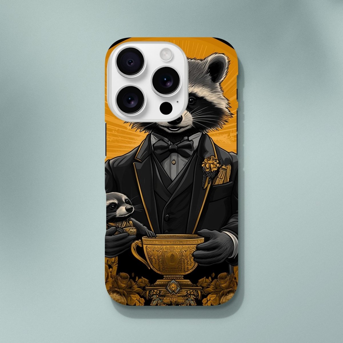 Dapper Raccoon & Pup 'Golden Hour' iPhone Tough Case - ROMAG Store