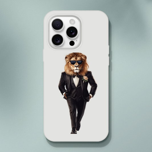 Dapper Lion in Tuxedo iPhone Flexi Case - ROMAG Store
