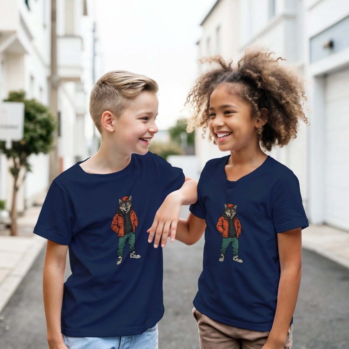 Cool Wolf Urban Style Kids T-shirt - ROMAG Store