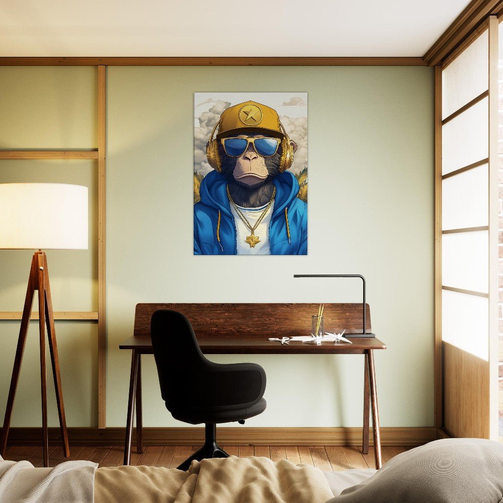 Chimp Cool Canvas Art - ROMAG Store