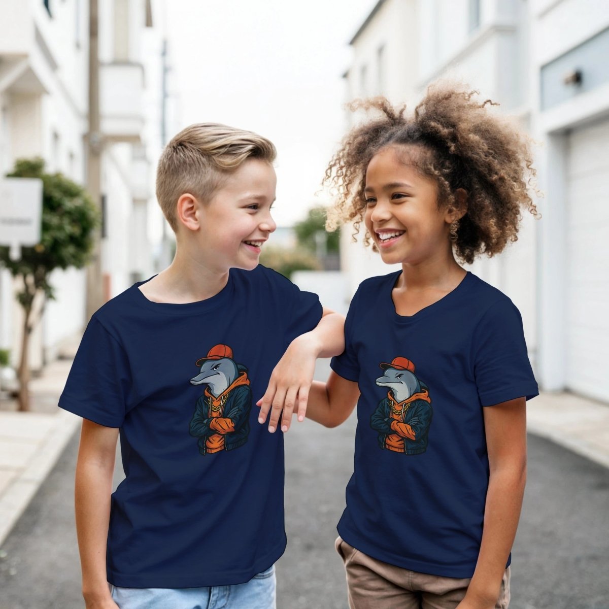 Cool Dolphin Streetwear Kids T-shirt - ROMAG Store