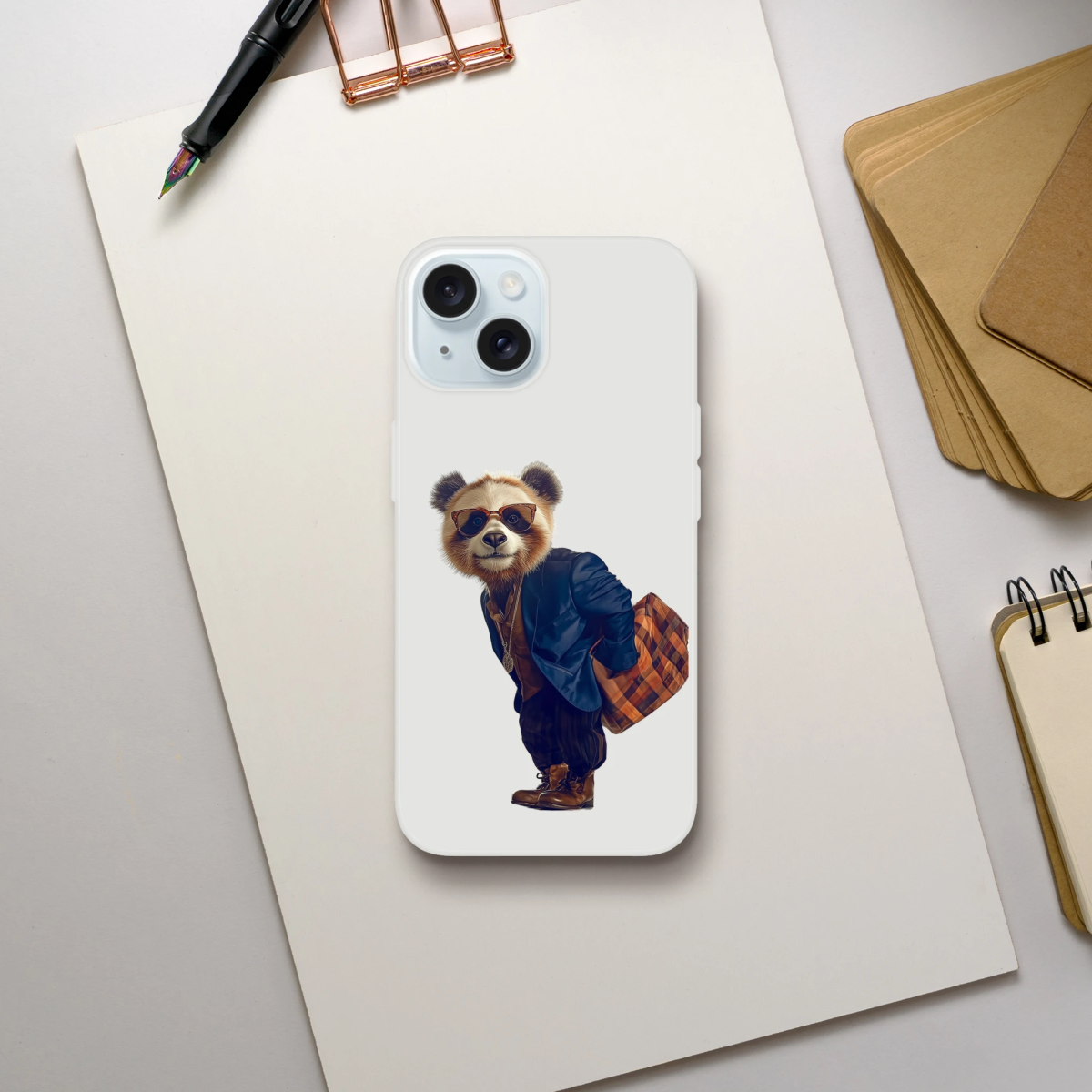 Dapper Urban Panda iPhone Flexi Case - ROMAG Store