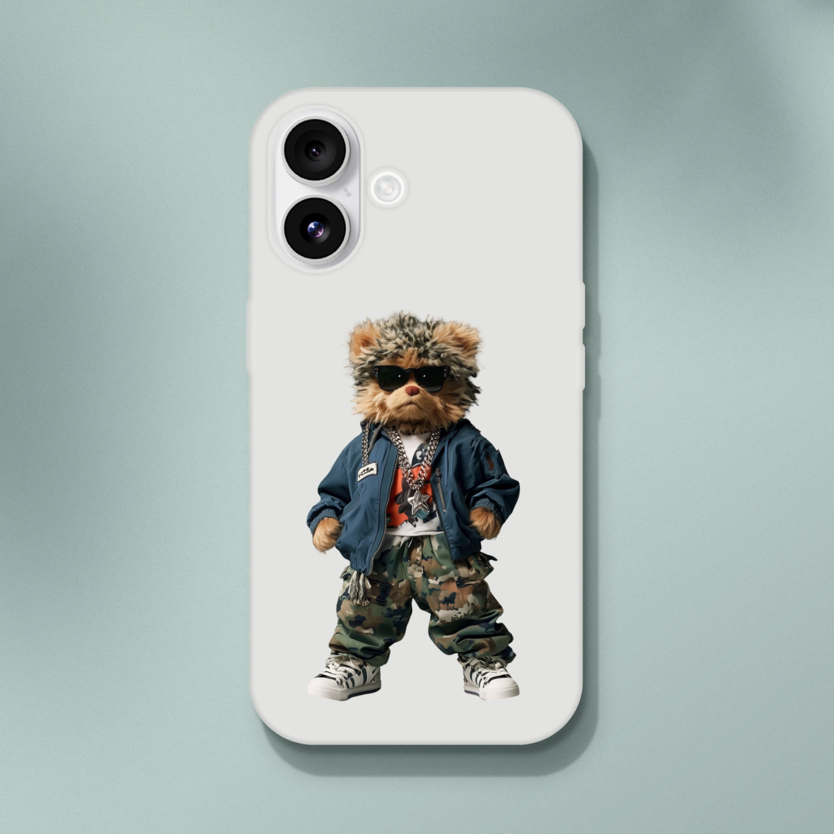 Cool Camo Bear iPhone Flexi Case - ROMAG Store