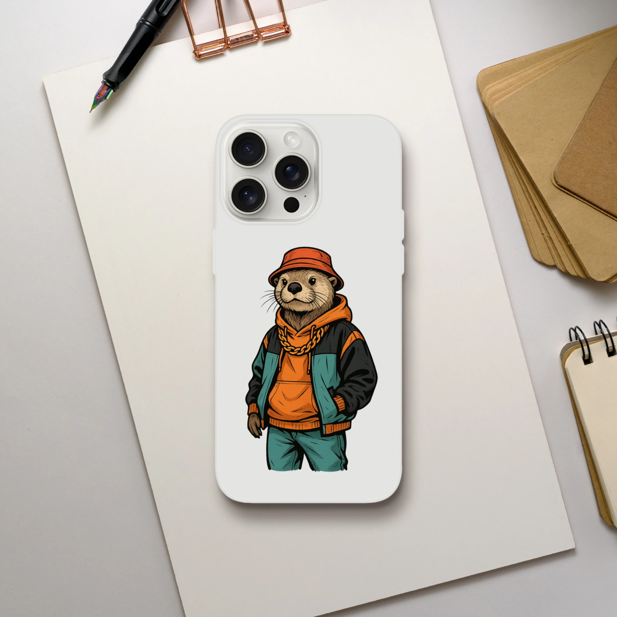 Retro Street Otter iPhone Flexi Case - ROMAG Store
