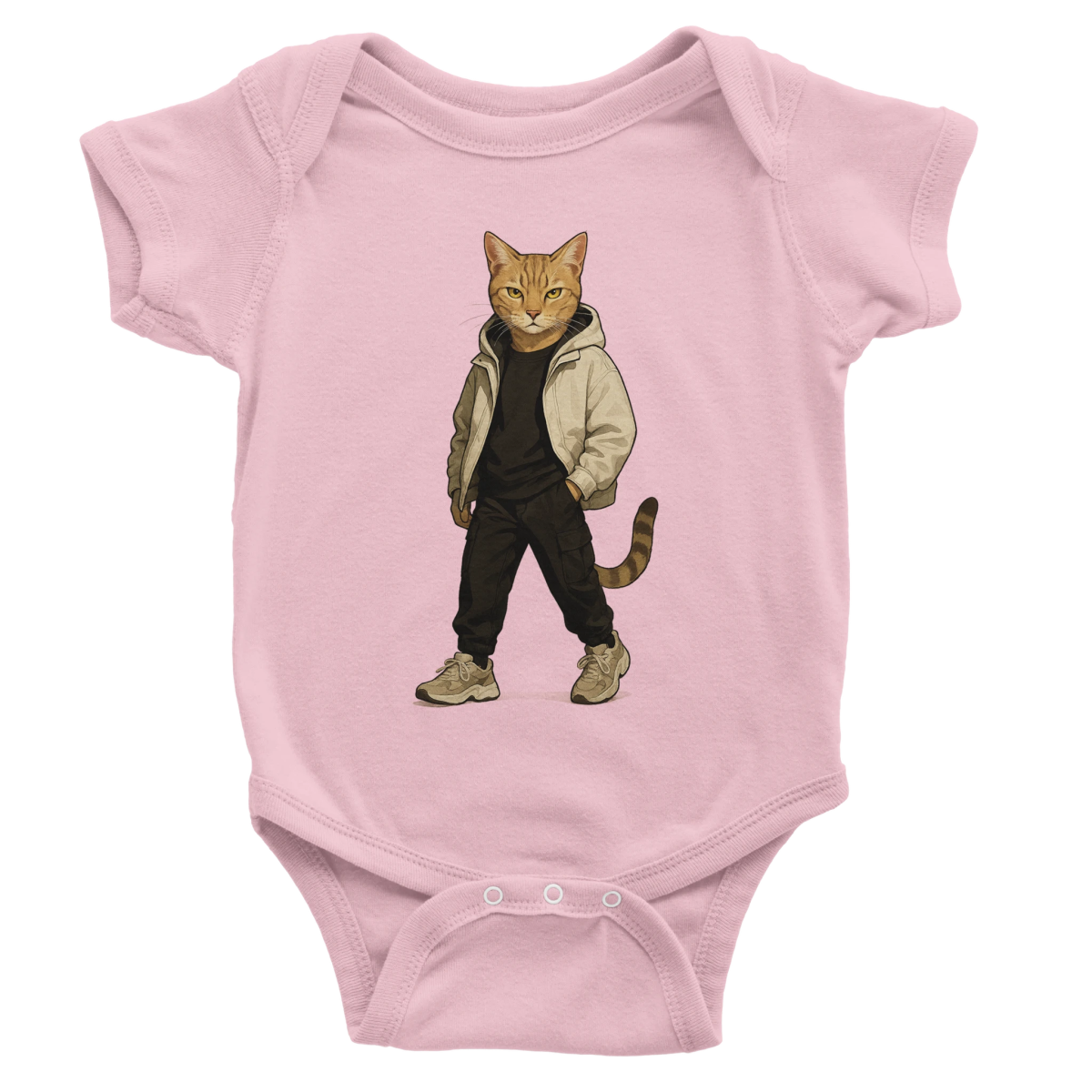 Cool Cat Streetwear Baby Short Sleeve Bodysuit - ROMAG Store
