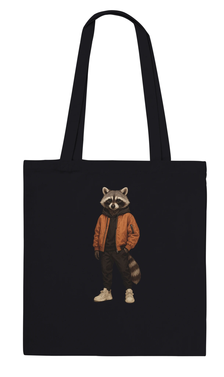 Raccoon Streetwear Chic Tote Bag - ROMAG Store