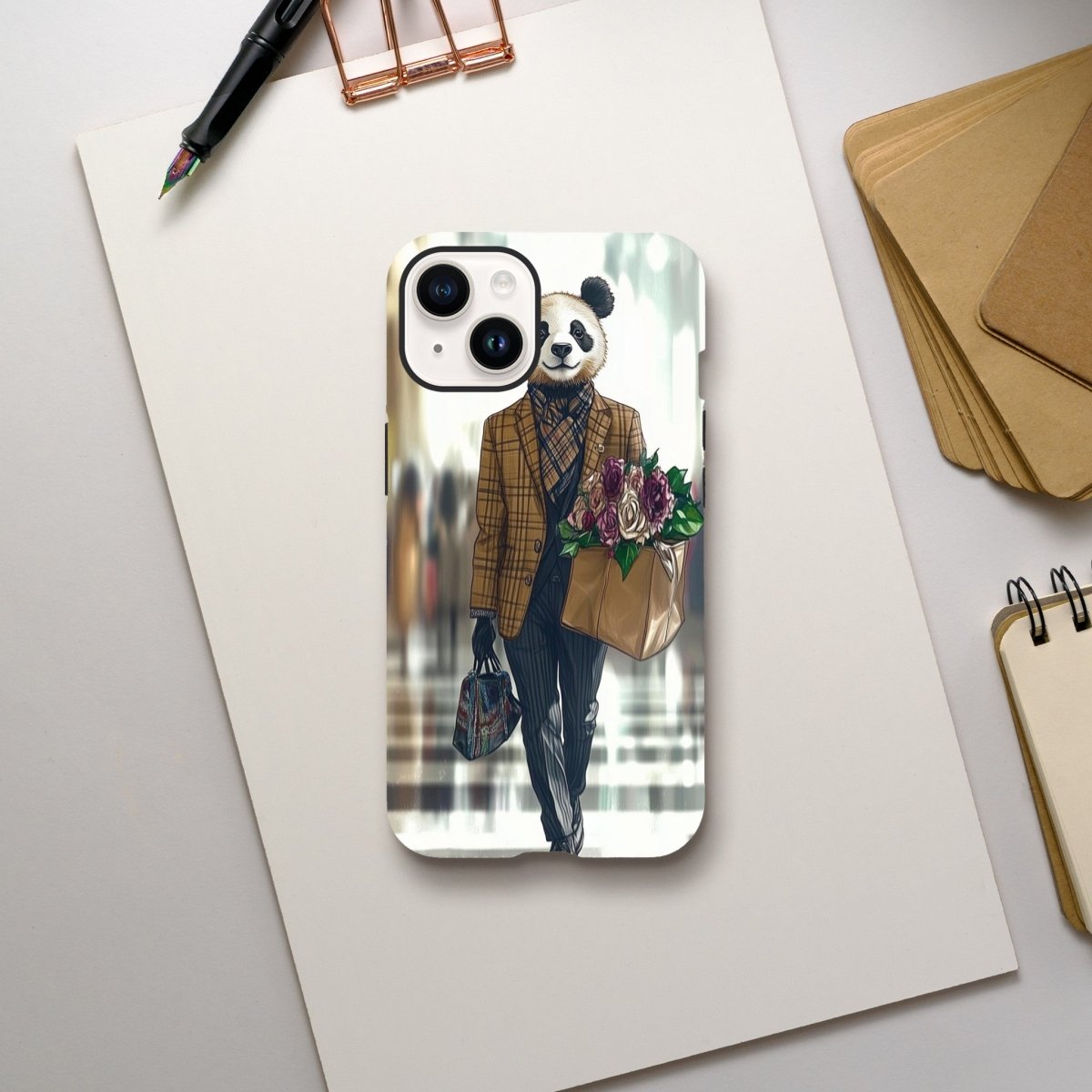 Panda Dapper Lady iPhone Tough Case - ROMAG Store