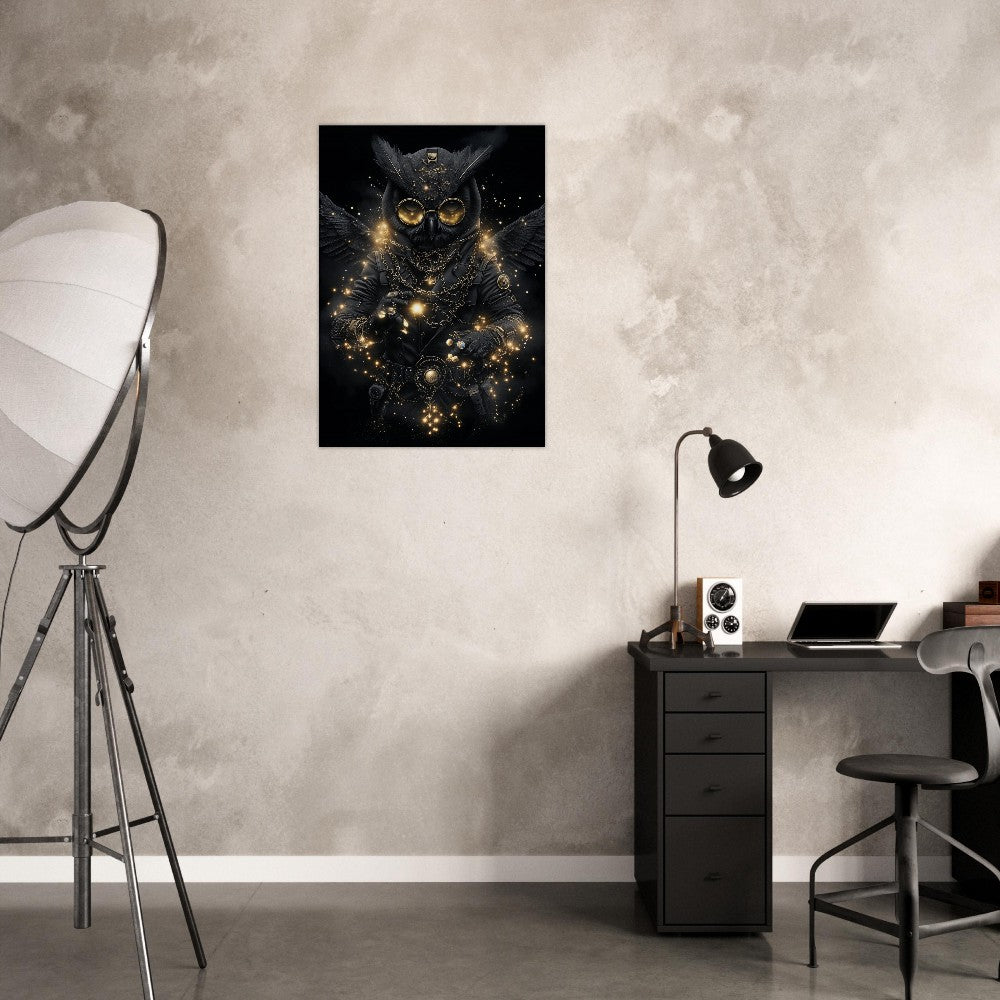 Steampunk Owl Canvas Art - ROMAG Store