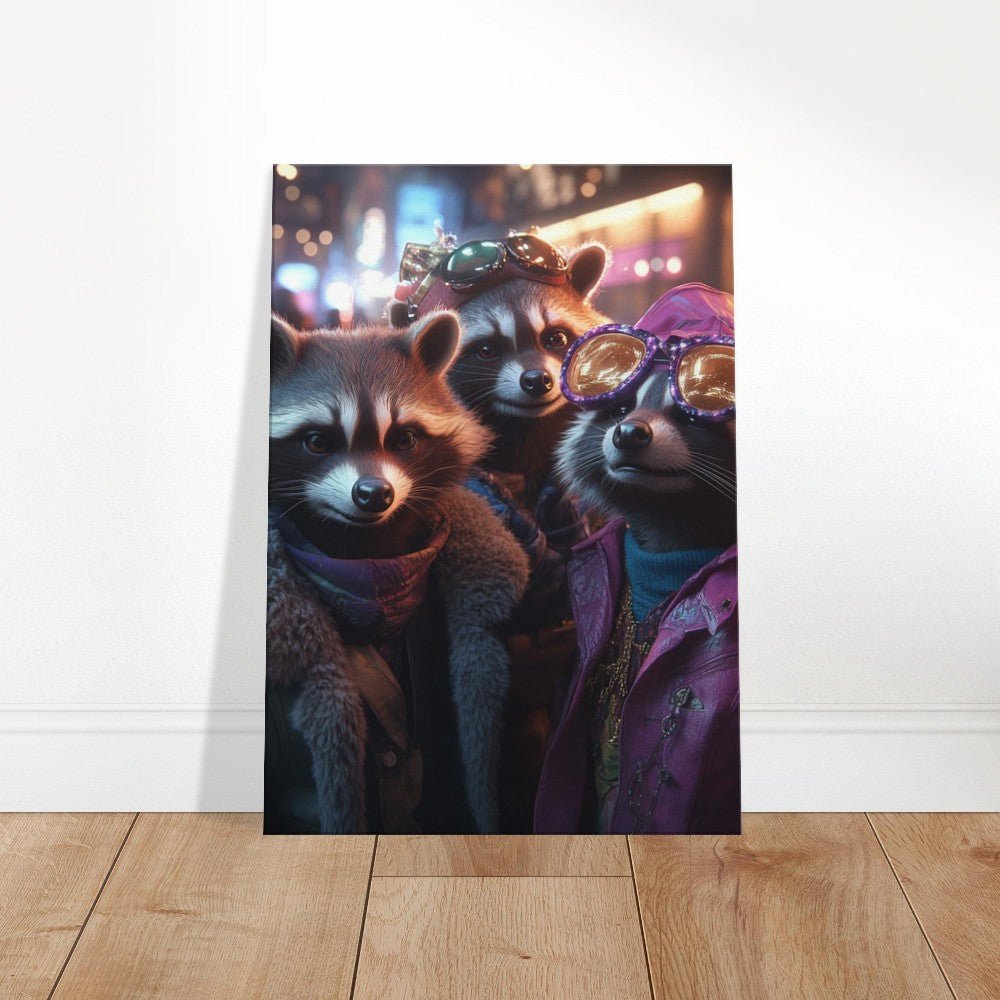 Urban Raccoon Crew Canvas Art - ROMAG Store