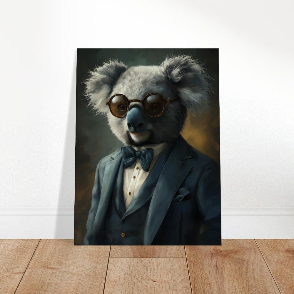 Sophisticated Koala in Suit Canvas Art - ROMAG Store
