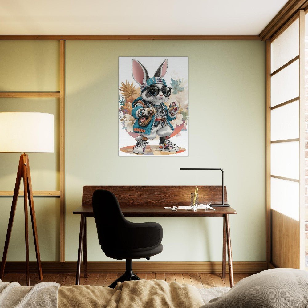 Urban Chic Bunny Canvas Art - ROMAG Store