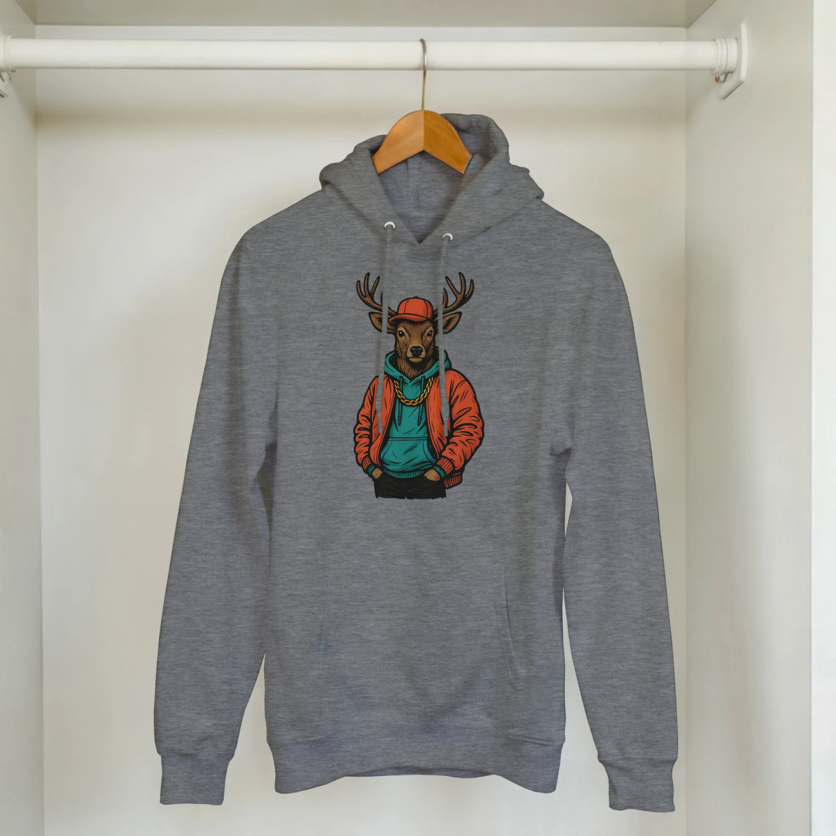 Cool Reindeer Street Style Hoodie - ROMAG Store