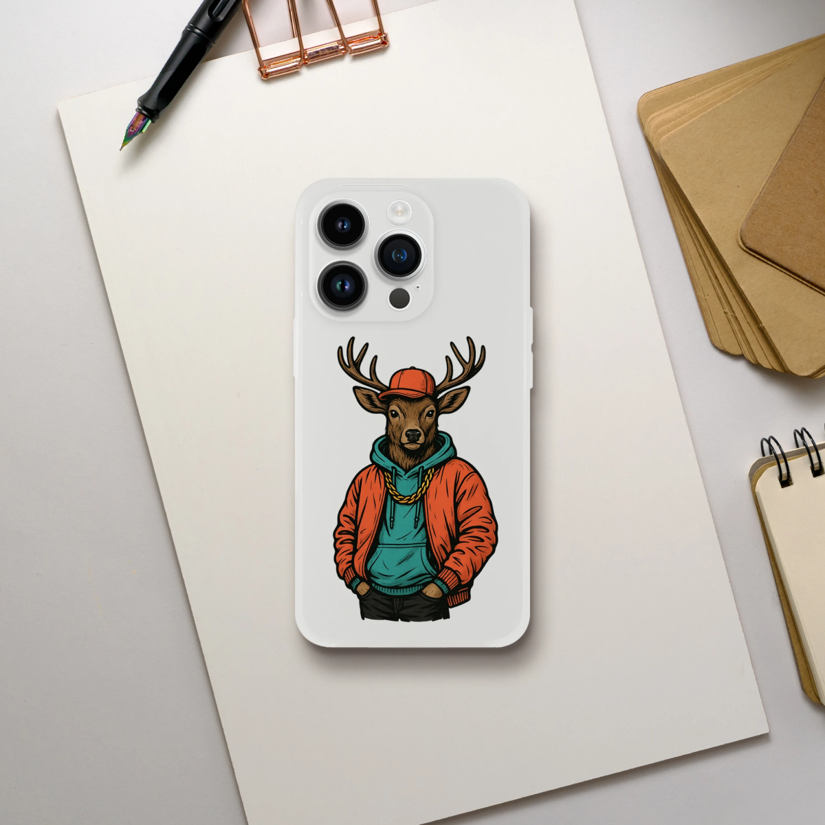 Cool Streetwear Deer iPhone Flexi Case - ROMAG Store