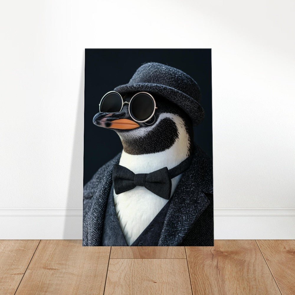 Dapper Penguin in Suit Canvas - ROMAG Store
