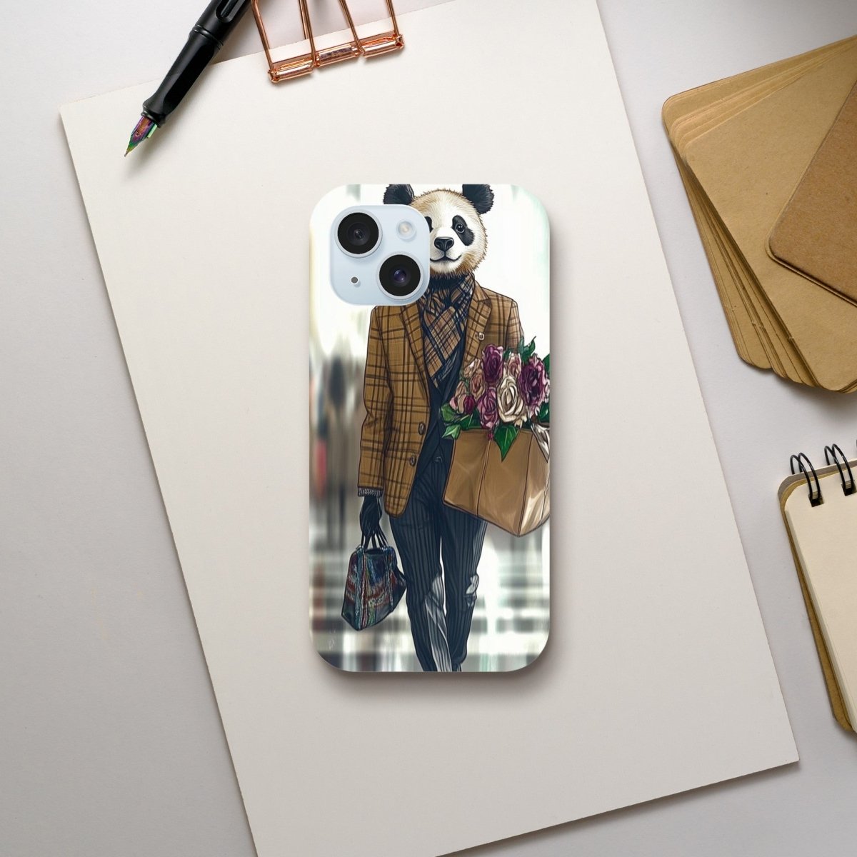 Panda Dapper Lady iPhone Tough Case - ROMAG Store