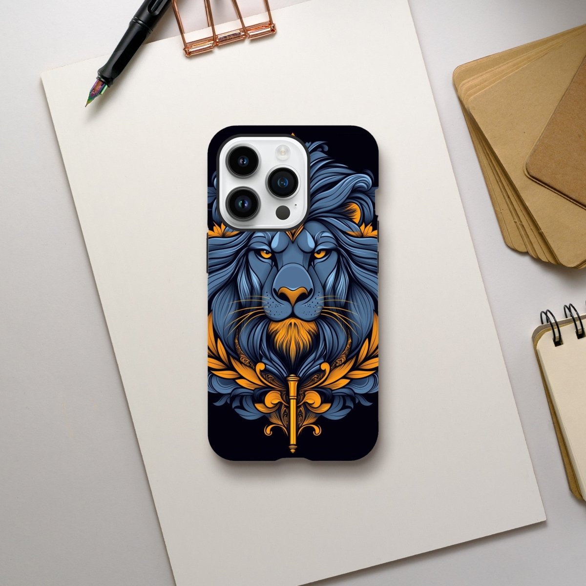 Regal Lion of Valor iPhone Tough Case - ROMAG Store