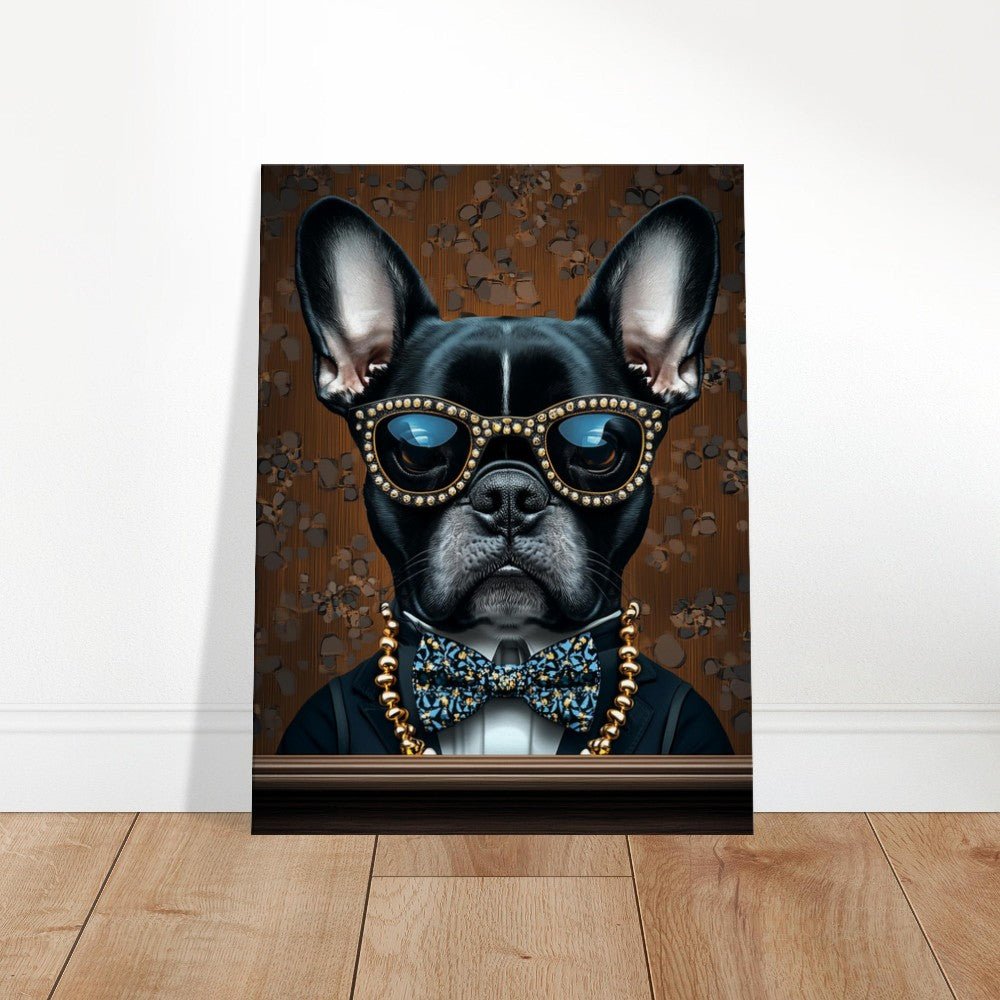 Dapper French Bulldog Canvas Wall Art - ROMAG Store